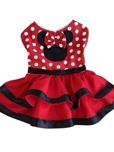 Handmade  Minnie Mouse Dog Dress Size Medium Dog Clothes. - Picture 1 of 1