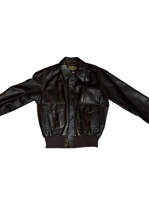 Chaqueta de Cuero Estilo Indiana Jones U.S. Wings Hombres M Marrón DWC NO. 30-1415 Foto 1 de 4