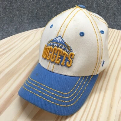 Denver Nuggets Zephyr Baseball Hat Mens White OS Curved Brim Embroidered Logo - Image 1 of 4