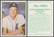 GEORGE THOMAS "THE 1960's" - NM/MT+ - 1978 TCMA # 153 - DETROIT TIGERS OUTFIELD 