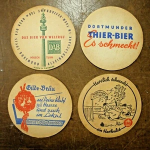 Zufällige Menge 4 Vintage Deutsch Bier/Bier Untersetzer #11 - Bild 1 von 2