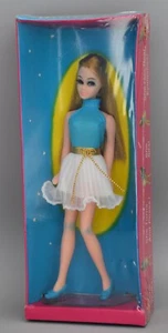Muñeca Dawn Vintage Original #1 Conjunto Vestido Azul y Blanco 1969 Primera Edición 0001 - Imagen 1 de 17
