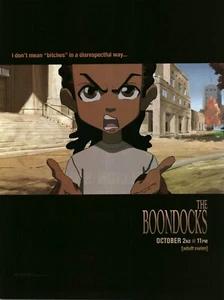 2005 PRINT AD - ADULT SWIM TV SHOW AD -THE BOONDOCKS "BITCHES" DISRESPECTFUL WAY - Picture 1 of 1