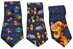 3 Disney Krawatten Winnie Puuh, Tigger und Freunde Neuheit Seide & Polyester - Bild 1 von 22