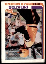 1981 TOPPS COCA-COLA PITTSBURGH PIRATES OMAR MORENO PITTSBURGH PIRATES #7