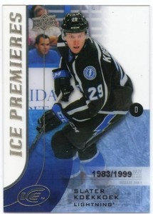 15/16 UPPER DECK ICE ROOKIE RC #102 SLATER KOEKKOEK /1999 LIGHTNING *48027