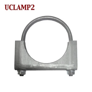 10 PACK 2" Exhaust Muffler Clamp U-Bolt Saddle Style 5/16" Rod - Picture 1 of 2
