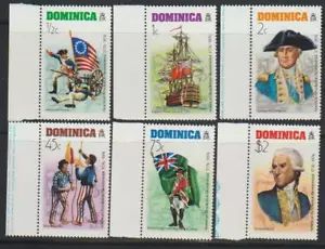 FRANCOBOLLI DOMINICA 1976 ANNIVERSARIO RIVOLUZIONE AMERICANA NUOVI DI ZECCA - MISC24-57 - Foto 1 di 1