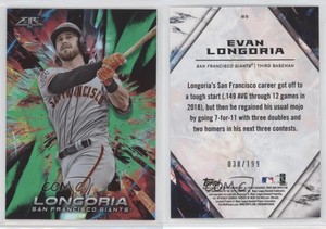 2018 Topps Fire Green /199 Evan Longoria #85