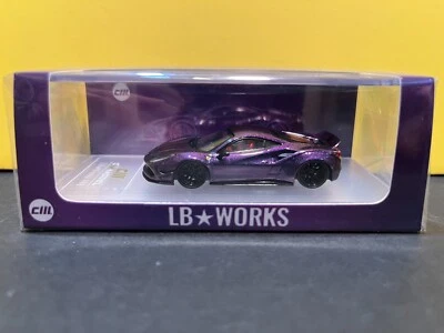 1/64 CM LB WORKS FERRARI 488 LIBERTY WALK MAGIC PURPLE - Image 1 of 4