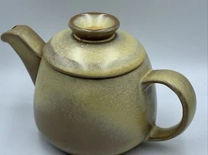 Vintage Frankoma Plainsman Desert Gold Brown Teapot Small 4x7” Lid - Picture 1 of 11