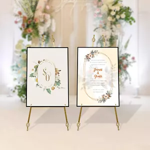 2* Wedding Sign Display Easel Stand Metal Poster Easel Advertising Display Rack - Picture 1 of 15