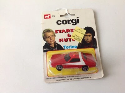 Vintage 1977 Corgi 45 Starsky & Hutch Diecast Ford Torino 1/64 Car MOC - Image 1 of 4