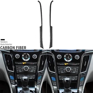 Real Carbon Fiber Center Console Panel Side Cover Trim For Cadillac CTS 2008-13 - Picture 1 of 24