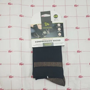 NWT Travelon Copper Infused Compression Socks Black S/M Women 8-11 Men 6-9 - Picture 1 of 5