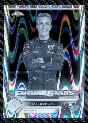 Liam Lawson - 2021 Topps Chrome F1 #81 Black White RayWave Refractor - Red Bull - Image 1 of 4