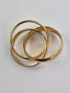 CARTIER Trinity Ring - 18K Yellow, Rose and White Gold - Size K/Cartier Size 50 - Picture 1 of 6