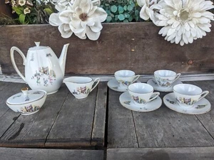 Vintage Winterling Bavaria Germany 13 Piece Nursery Rhyme Tea Set - Picture 1 of 19
