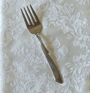 Vintage WALLACE SILVER "BALLET" Stainless Medium COLD MEAT FORK 8" - Satin - Picture 1 of 2