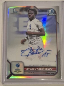 Arnaud Kalimuendo 2022 Topps Bowman Chrome U21 Refractor Auto Rookie - Bild 1 von 4