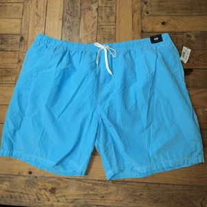 Neu mit Etikett Roundtree & Yorke (A23) Badehose 4X Reißverschluss Kordelzug einfarbig blau Netz gefüttert - Bild 1 von 9