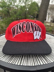 VTG 90s Wisconsin Badgers Starter Snapback Hat Cap University Rare - Picture 1 of 4