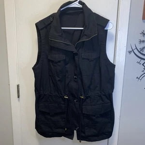 Schwarze markenlose Cargo Utility Anorak Weste Xx-Large für Damen - Bild 1 von 6