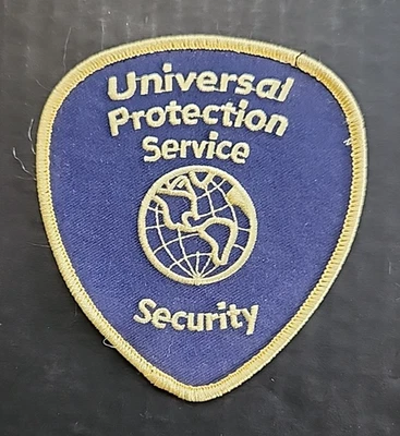 Universal Protection Service Security 4" Blue & Gold Uniform Patch - Image 1 of 3