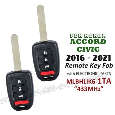 2x para Honda Accord Civic Lx 2016-2020 piezas OEM mando a distancia 35118-T2A-A60 Foto 1 de 4