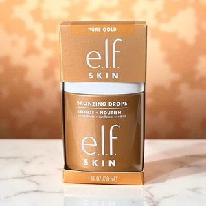 e.l.f. Skin Bronzing Drops Pure Gold Liquid Glow Vegan 1 fl oz - Picture 1 of 9