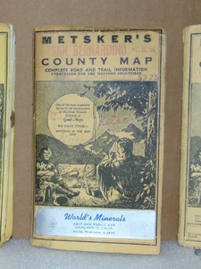 Anfang der 1950er Jahre Metskers Karte von San Bernardino County, Kalifornien - Bild 1 von 1