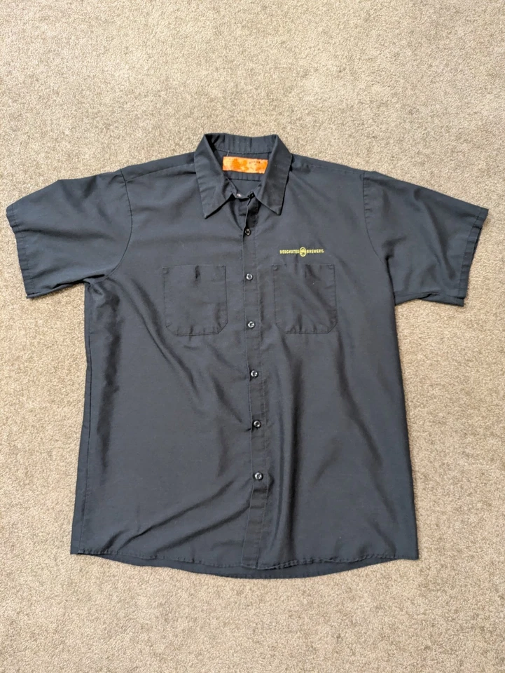 Camisa Uniforme Deschutes Brewery Red Kap Para Hombres XL Verde Lagos Estampado Bordado Foto 1 de 4