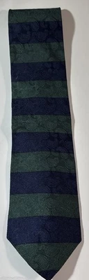 Gravata listrada 100% azul verde Claiborne - Imagem 1 de 4