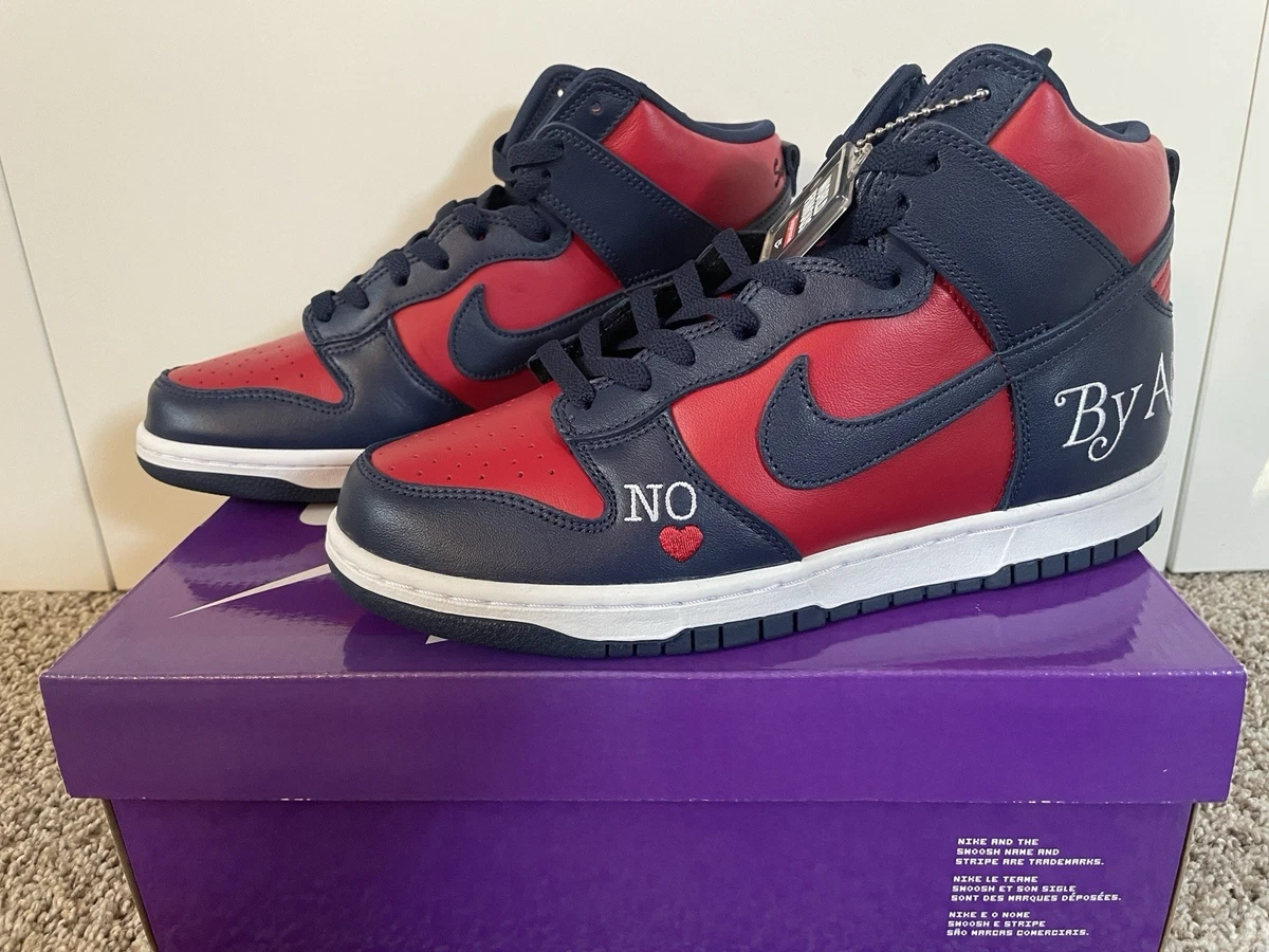 未使用 Supreme Nike SB Dunk High 28.5cm Nike Dunk High Supreme Red | eBay