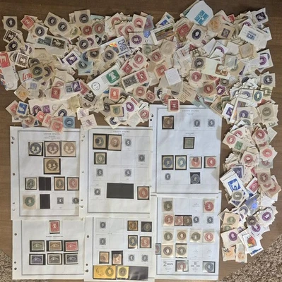 US Cut Squares 1800s UP EMBOSSED HUGE Lot Used/New Rare Collection & 1 LB extra - Image 1 of 4