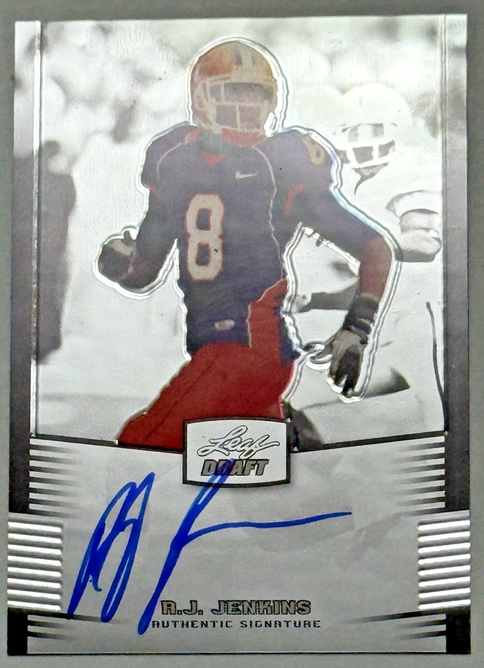 2012 Leaf Draft AJ Jenkins #AJJ Rookie Auto RC - Image 1 of 2