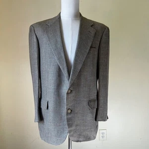 Vintage Brooks Brothers Wool Houndstooth Blazer Men's 44R USA Made Sport Coat - Picture 1 of 10