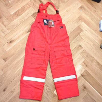 Red Wing FR Workwear Insulated Bib Overalls 3XL R Bright Red Flame Resistant - Image 1 of 4
