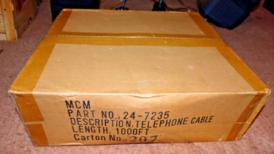 1000' pies Cable telefónico MCM 24-7253 blanco chaqueta redonda calibre 22 nuevo en caja Foto 1 de 4