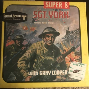 United Artists 2211 Sgt York Gary Cooper super 8mm silent film 200 ft b&w - Picture 1 of 4