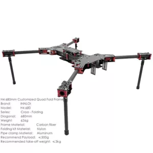 INNLOI H4 680mm Drone Frame Folding Carbon Quad For 15inch Propeller 4310 Motor - Picture 1 of 17