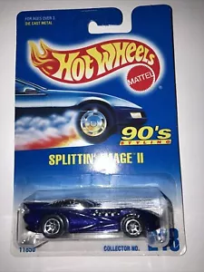 Hot Wheels 1995 Metallic Dark Purple Silver Splittin' Image II 7SP #248 - Picture 1 of 3