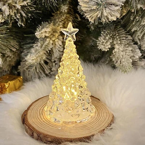 1*Night Light Christmas Tree Desktop Battery Powered Tree Night Light Home Decor - Picture 1 of 12