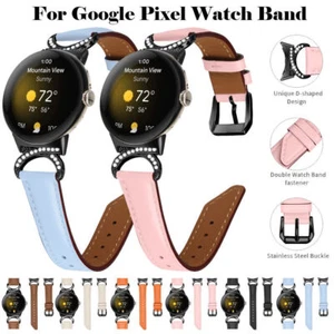 Pulsera de cuero auténtico para Google Pixel Watch reloj inteligente correa de repuesto - Imagen 1 de 90