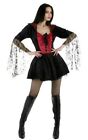 Robe sexy veuve noire vampire fantaisie costume gothique taille 12-14 