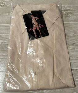 Shape FX Ecru Button Down Shirt Nwt ~Slimming  Body Suit Size 14 - Picture 1 of 13