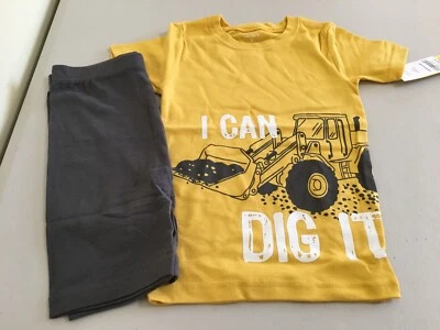 Nuevo conjunto de pijama de construcción Carter's para niños calce ceñido manga corta pantalones cortos muchas tallas Foto 1 de 2