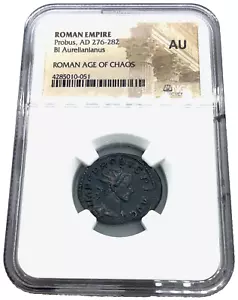 Roman Empire PROBUS, AD 276-282 BI Aurelianianus Roman Age Of Chaos NGC AU. - Picture 1 of 6