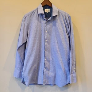 Ted Baker Mens Endurance Long Sleeve Button Down Dress Shirt Size 16 32/33 Blue - Picture 1 of 6