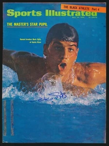 1968 SPORTS ILLUSTRATED *COVER ONLY* -*AUTOGRAPHED* by MARK SPITZ - Picture 1 of 2